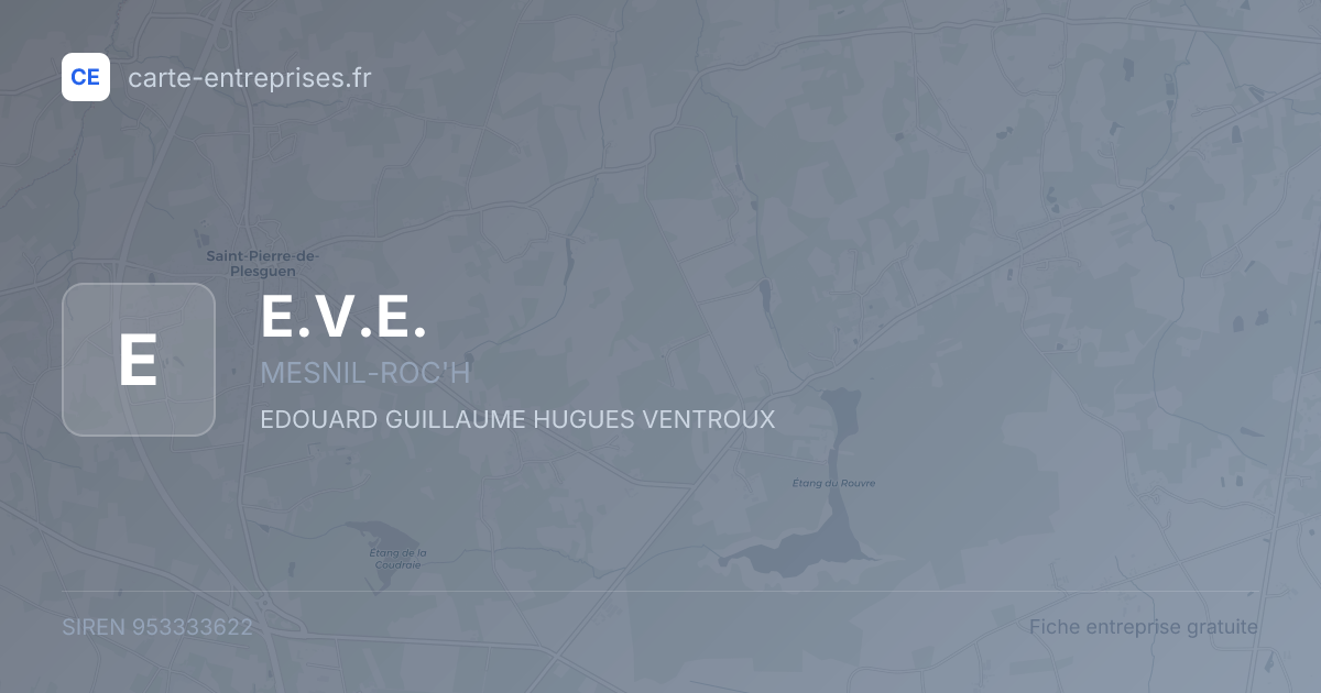 E.V.E. — 953333622 — fiche entreprise