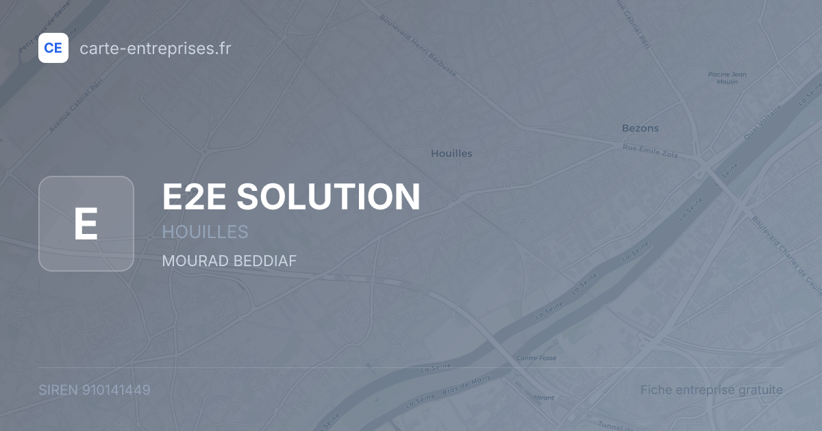 E2E SOLUTION — 910141449 — fiche entreprise