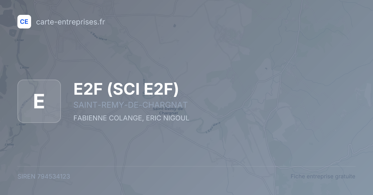 E2F (SCI E2F) — 794534123 — fiche entreprise