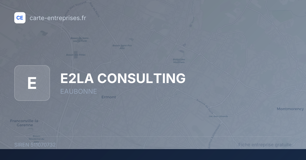E2LA CONSULTING — 511070732 — fiche entreprise