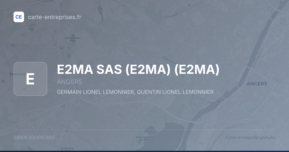 E2MA  SAS (E2MA) (E2MA) — 930061460 — fiche entreprise