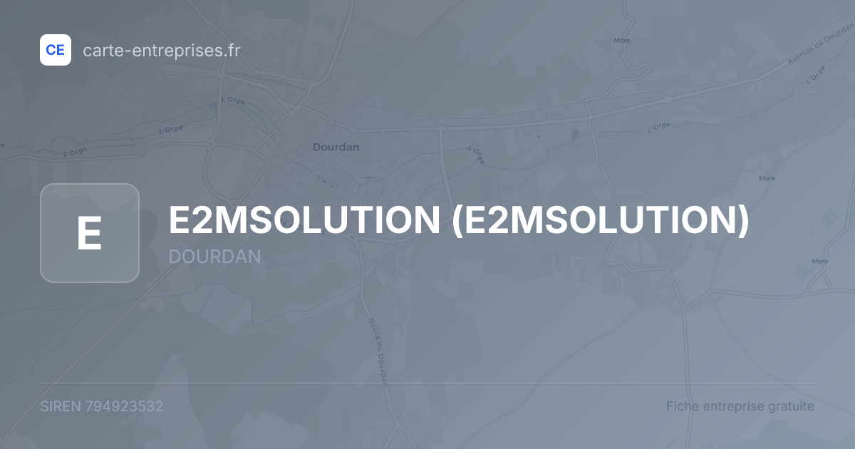 E2MSOLUTION — 794923532 — fiche entreprise