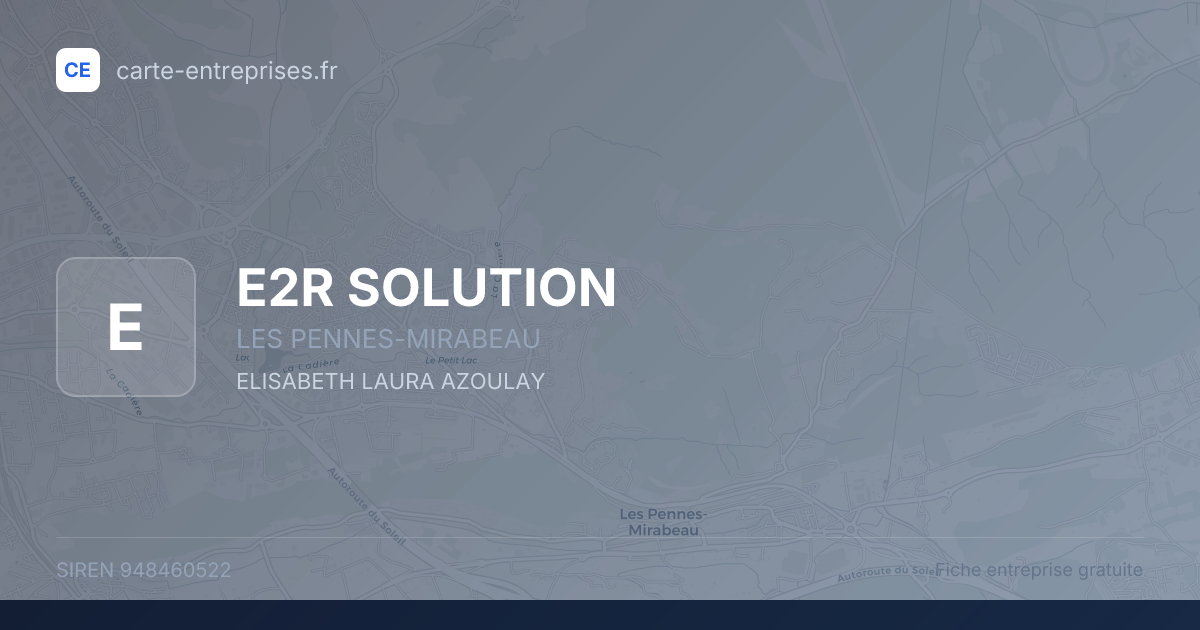 E2R SOLUTION — 948460522 — fiche entreprise