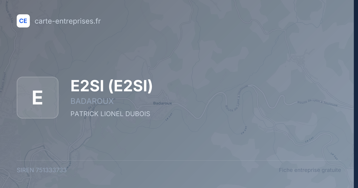 E2SI — 751333733 — fiche entreprise