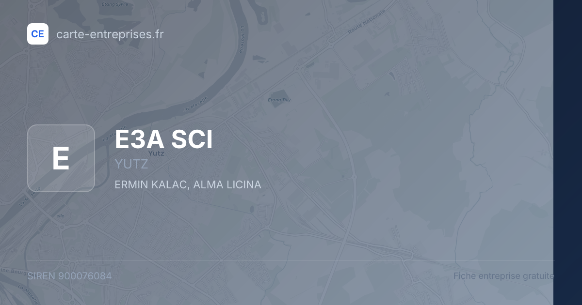 E3A SCI — 900076084 — fiche entreprise