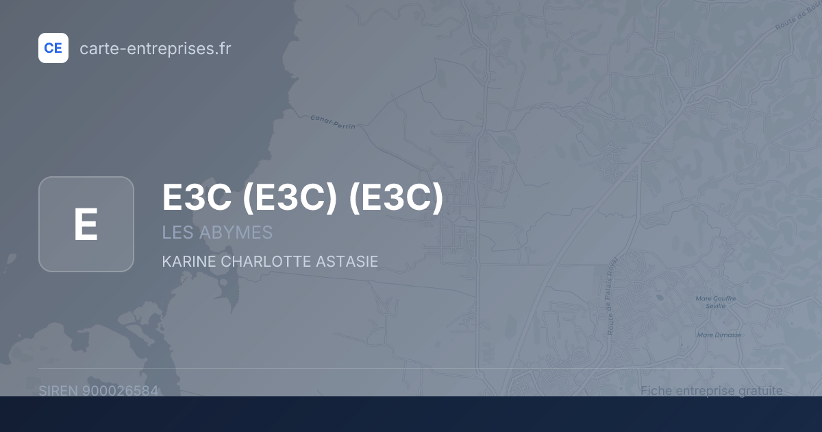 E3C (E3C) (E3C) — 900026584 — fiche entreprise