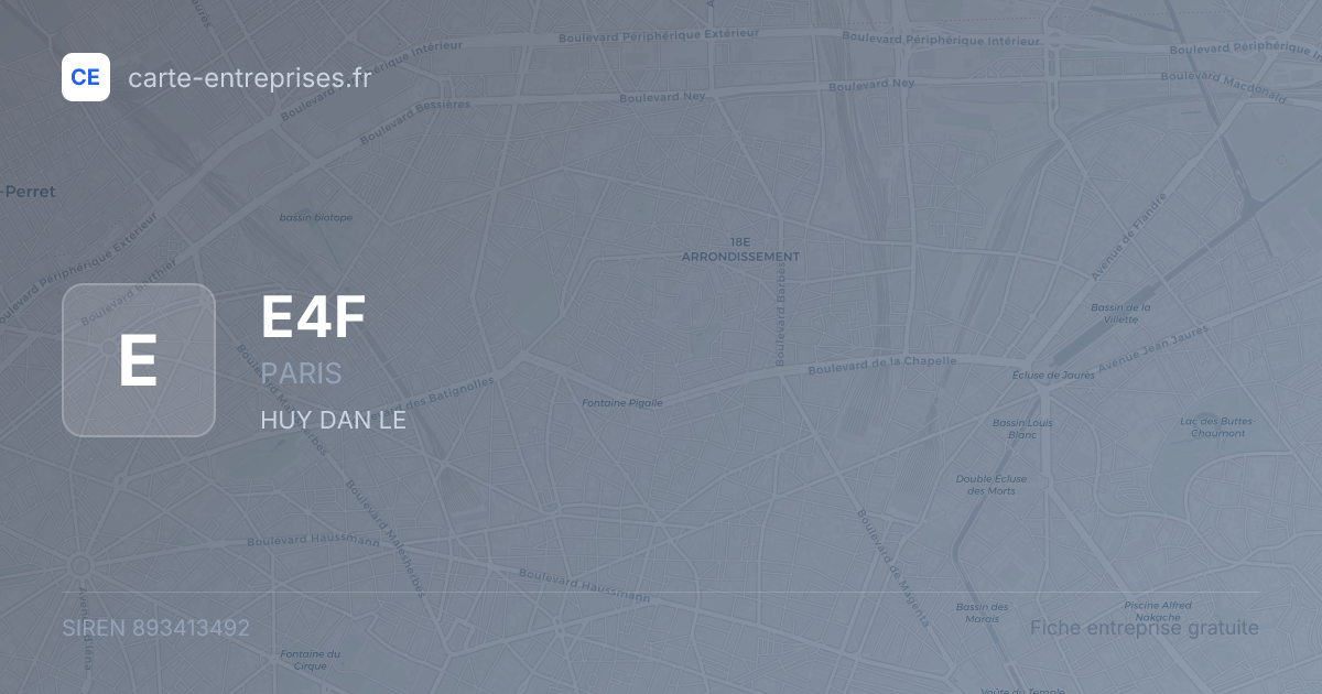 E4F — 893413492 — fiche entreprise