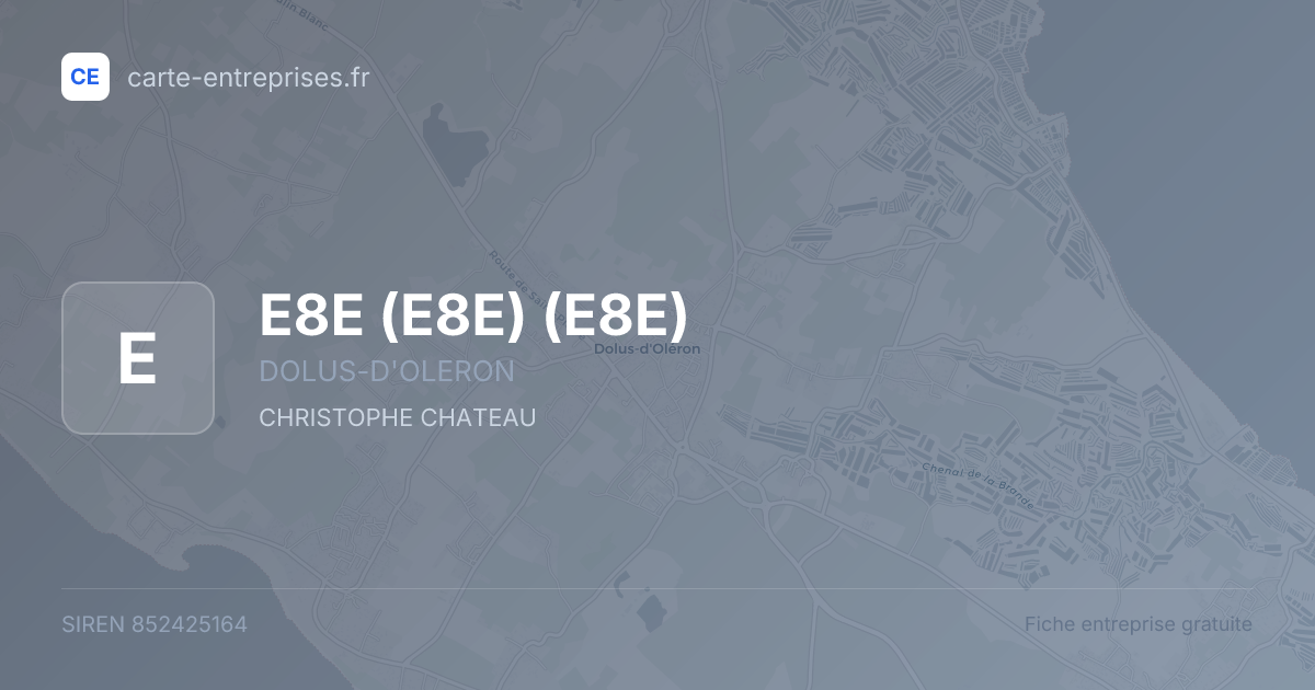 E8E (E8E) (E8E) — 852425164 — fiche entreprise