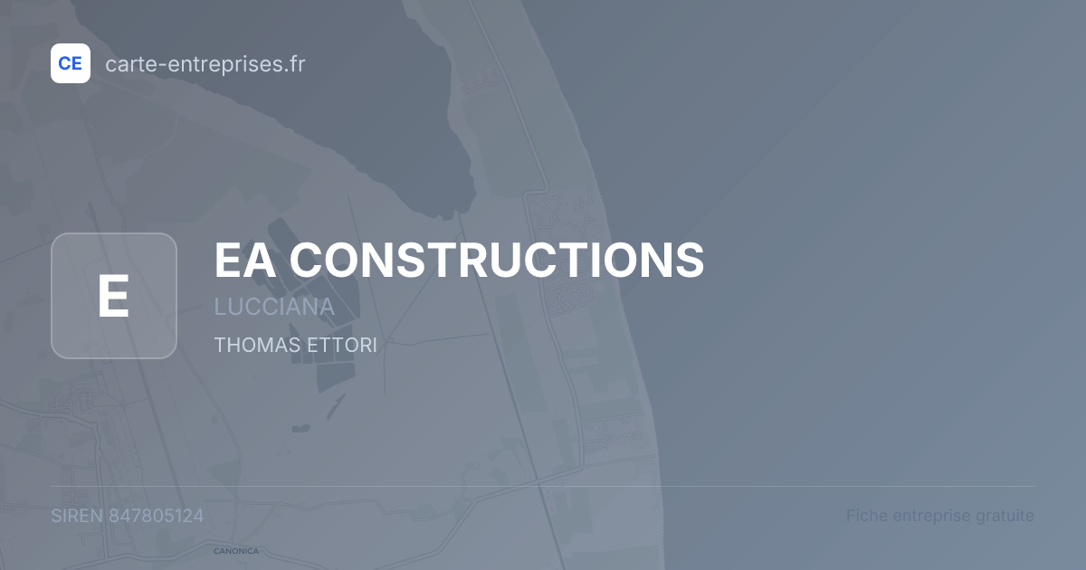 EA CONSTRUCTIONS — 847805124 — fiche entreprise