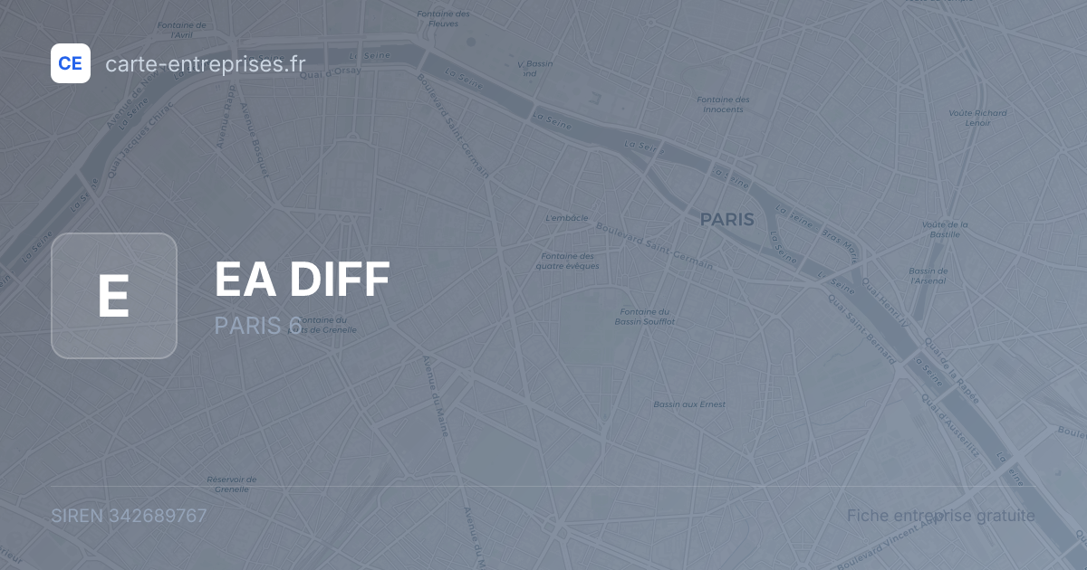 EA DIFF — 342689767 — fiche entreprise