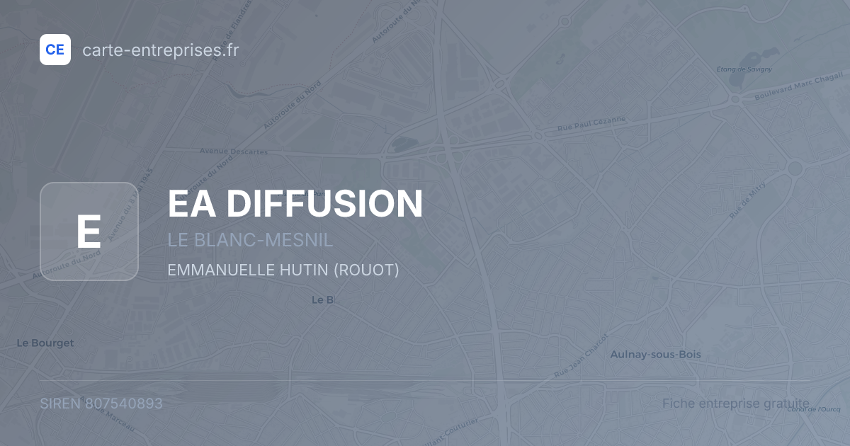 EA DIFFUSION — 807540893 — fiche entreprise
