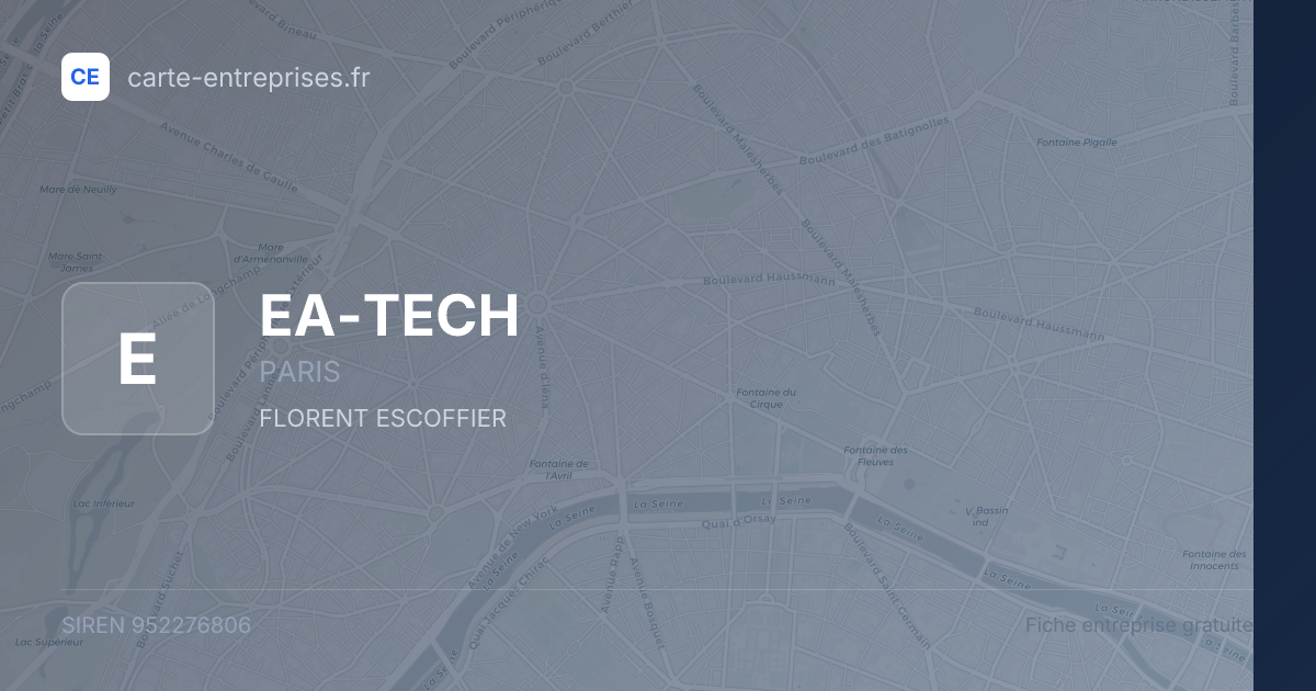 EA-TECH — 952276806 — fiche entreprise