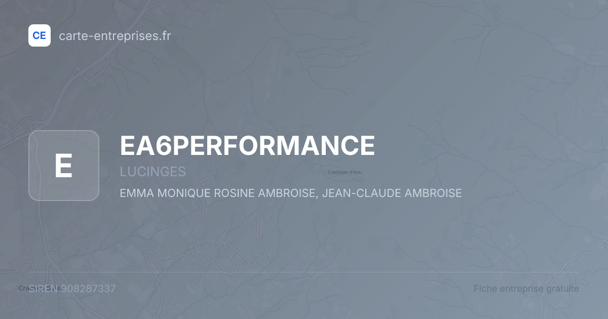 EA6PERFORMANCE — 908287337 — fiche entreprise