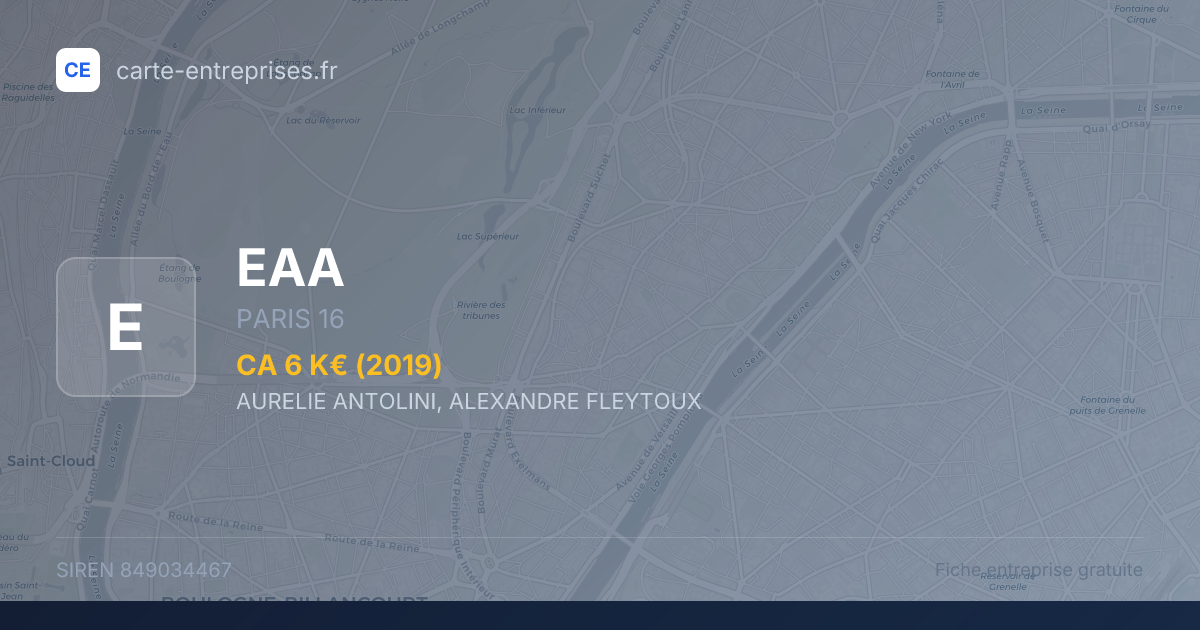 EAA — 849034467 — fiche entreprise