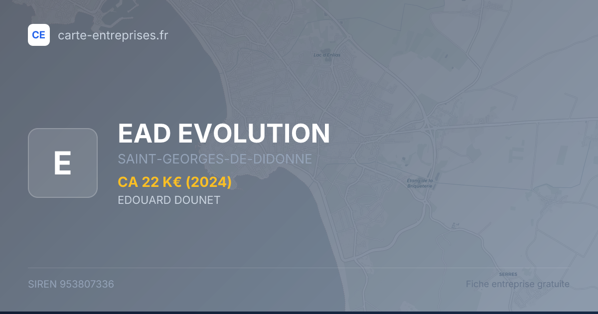 EAD EVOLUTION — 953807336 — fiche entreprise