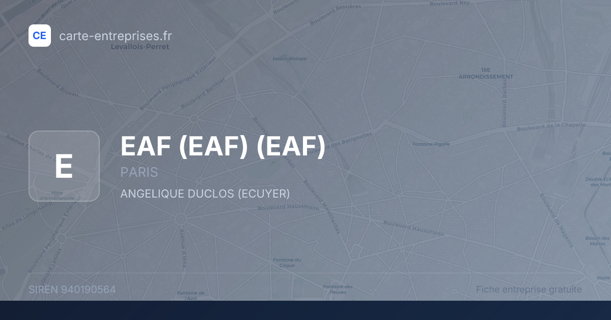 EAF (EAF) (EAF) — 940190564 — fiche entreprise