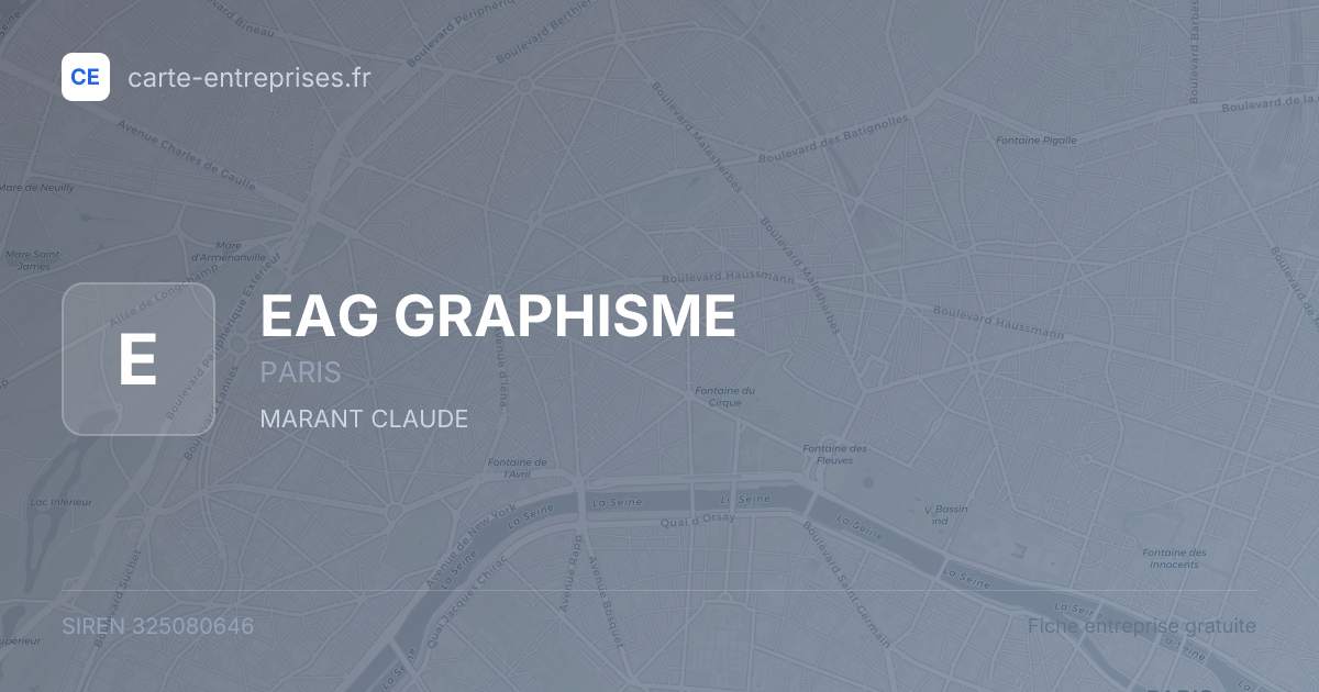 EAG GRAPHISME — 325080646 — fiche entreprise