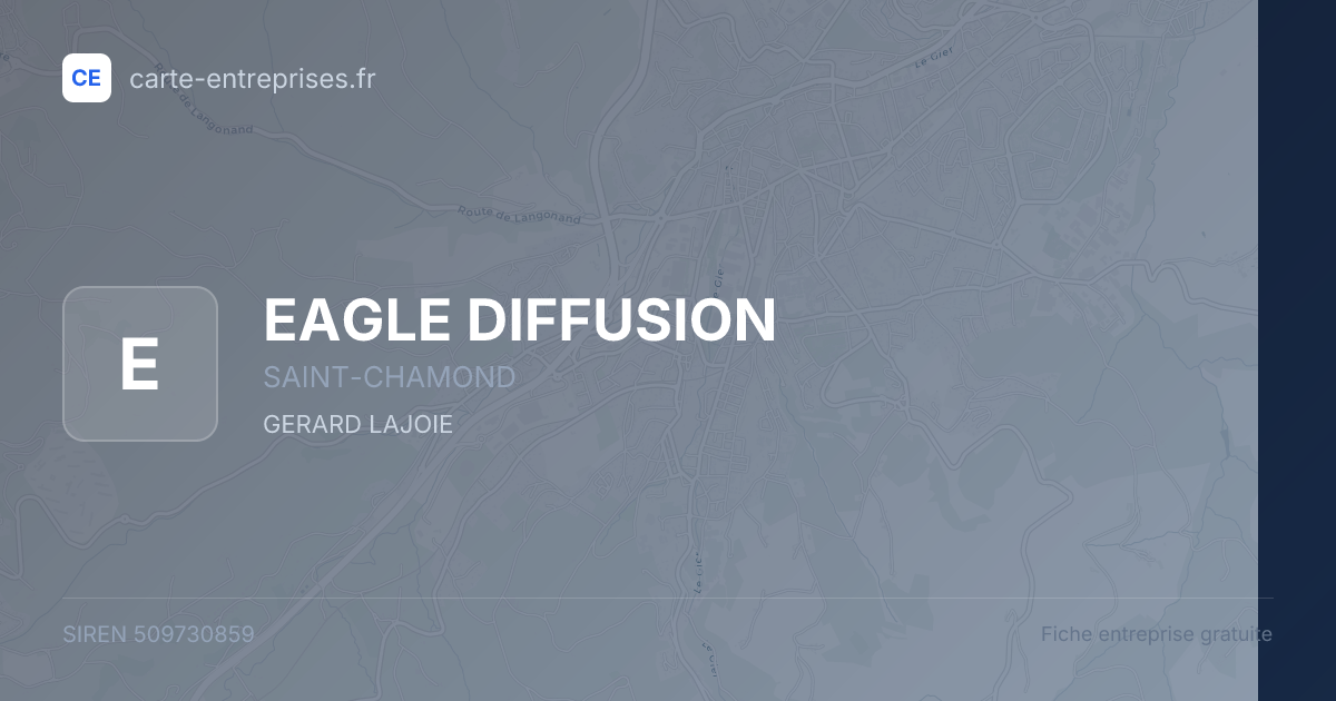 EAGLE DIFFUSION — 509730859 — fiche entreprise