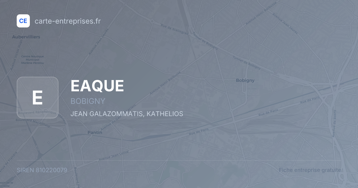 EAQUE — 810220079 — fiche entreprise