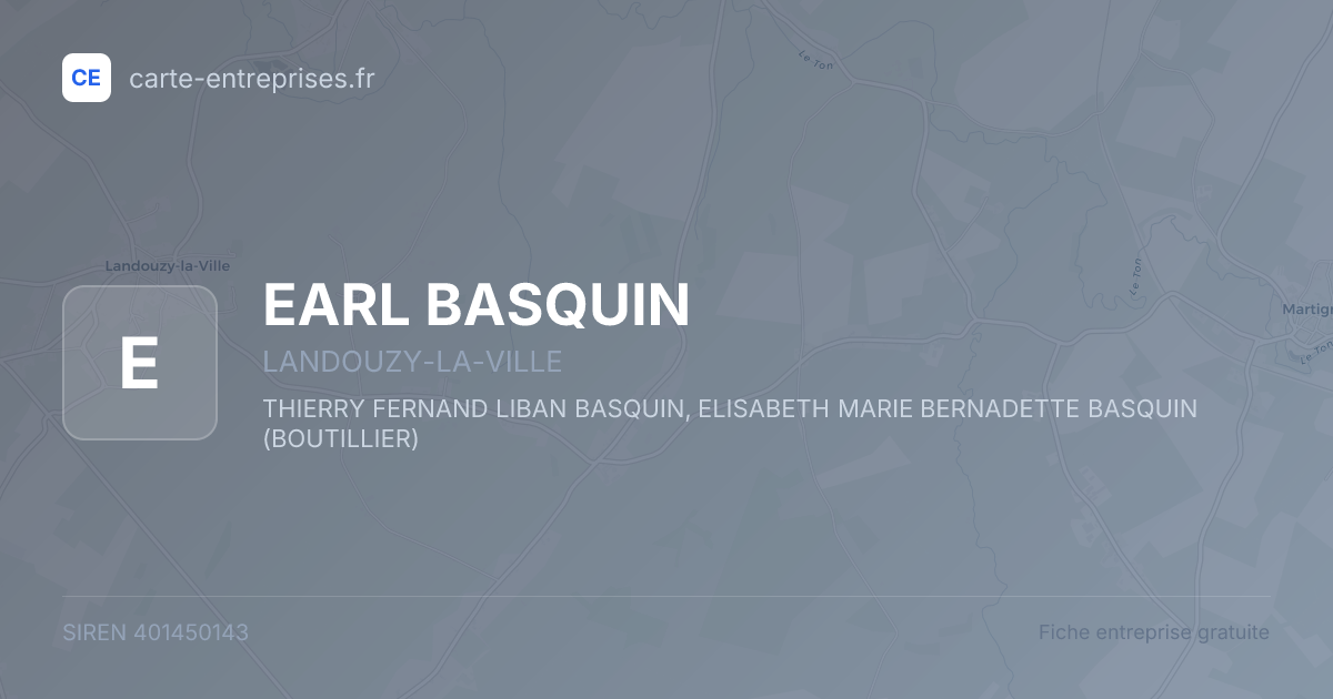 EARL BASQUIN — 401450143 — fiche entreprise