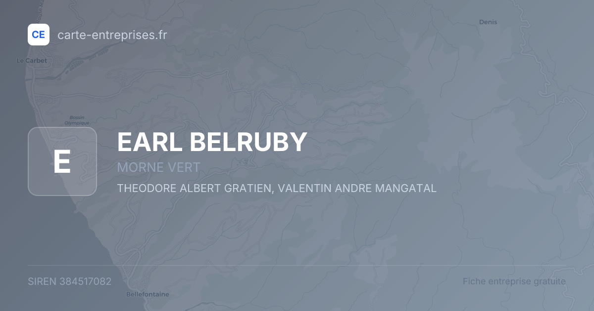 EARL  BELRUBY — 384517082 — fiche entreprise