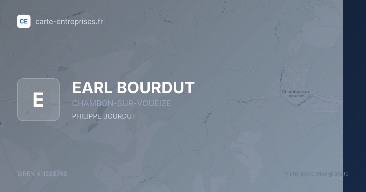 EARL BOURDUT — 411528748 — fiche entreprise