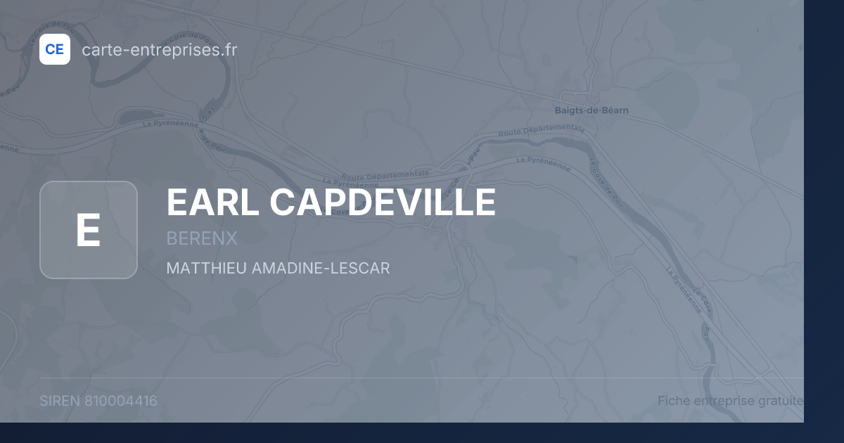 EARL CAPDEVILLE — 810004416 — fiche entreprise