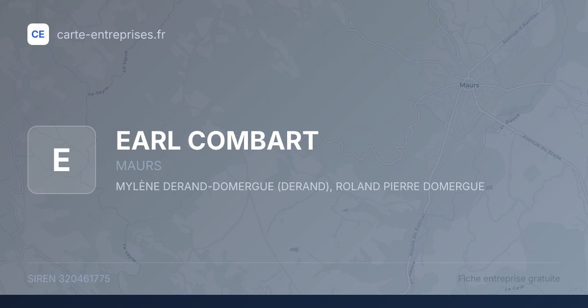 EARL COMBART — 320461775 — fiche entreprise