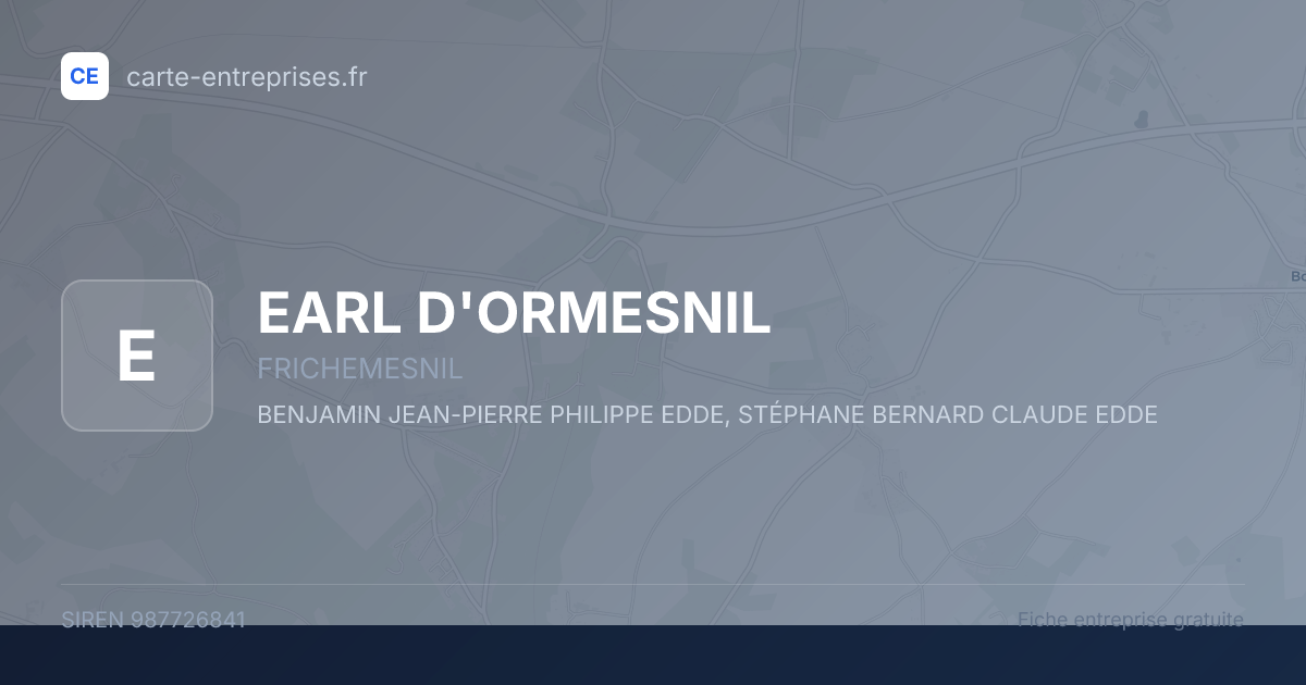 EARL D'ORMESNIL — 987726841 — fiche entreprise