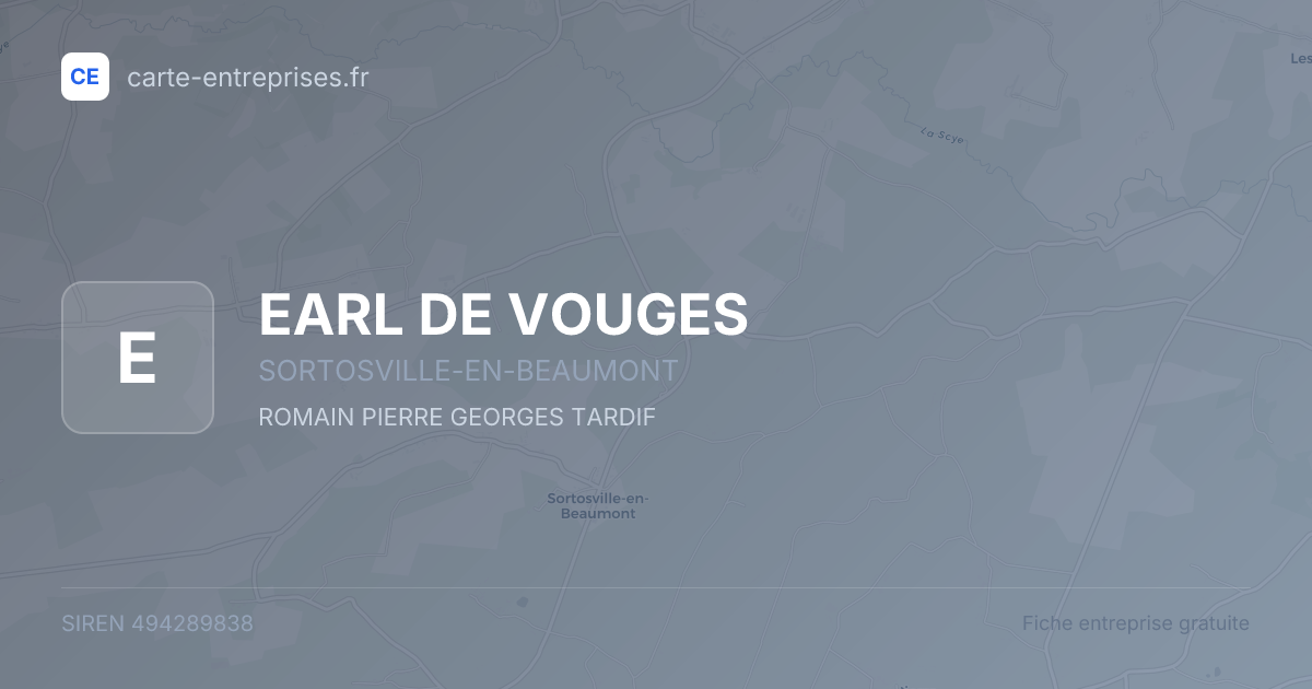 EARL DE VOUGES — 494289838 — fiche entreprise