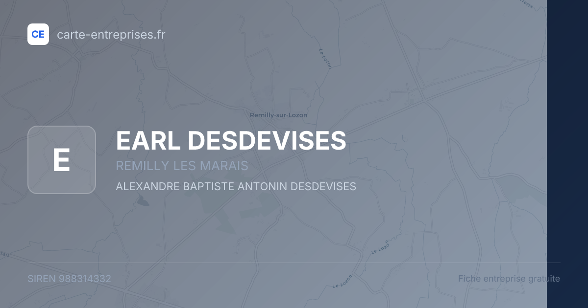 EARL DESDEVISES — 988314332 — fiche entreprise