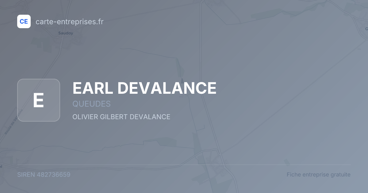 EARL DEVALANCE — 482736659 — fiche entreprise