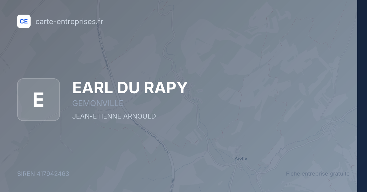 EARL DU RAPY — 417942463 — fiche entreprise