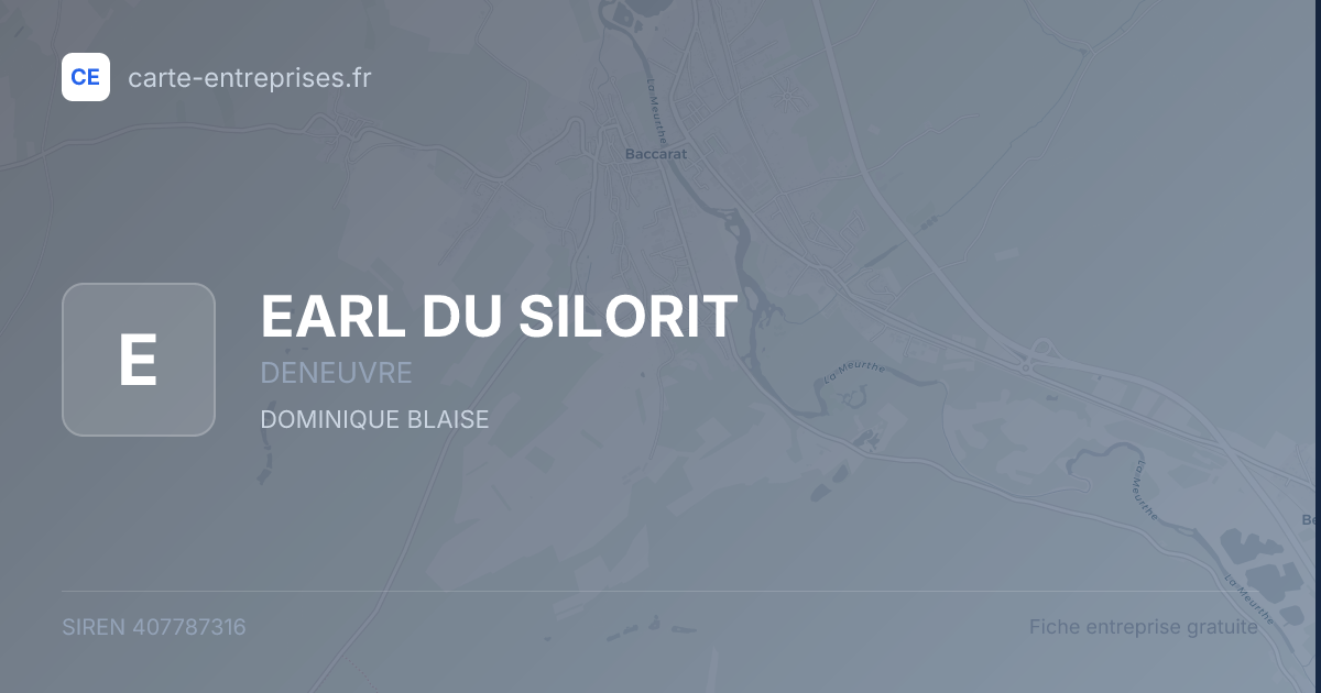 EARL DU SILORIT — 407787316 — fiche entreprise