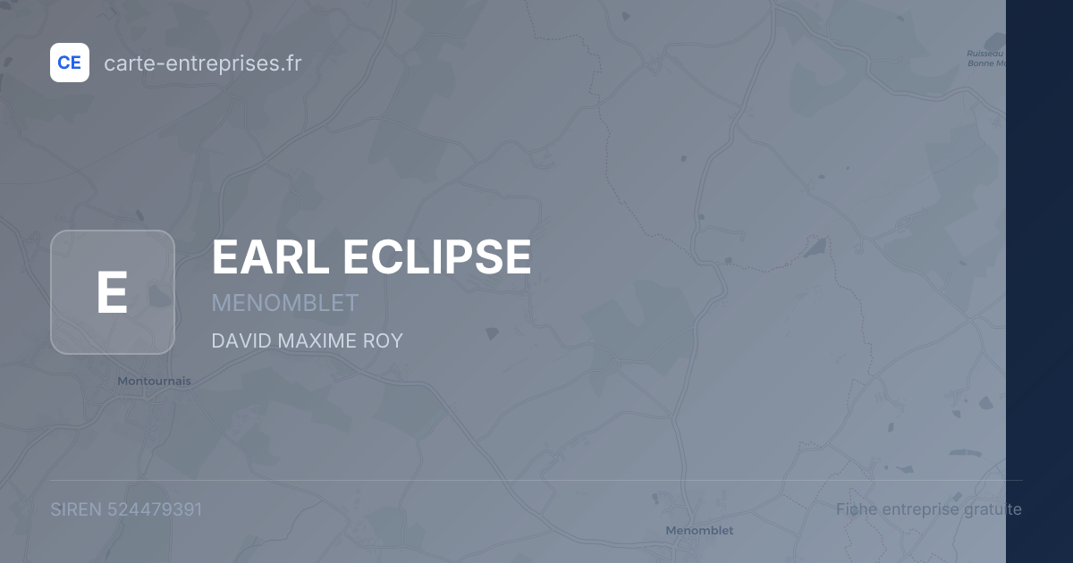 EARL ECLIPSE — 524479391 — fiche entreprise