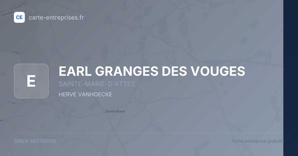 EARL GRANGES DES VOUGES — 492730106 — fiche entreprise