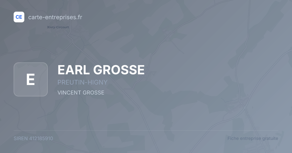 EARL GROSSE — 412185910 — fiche entreprise