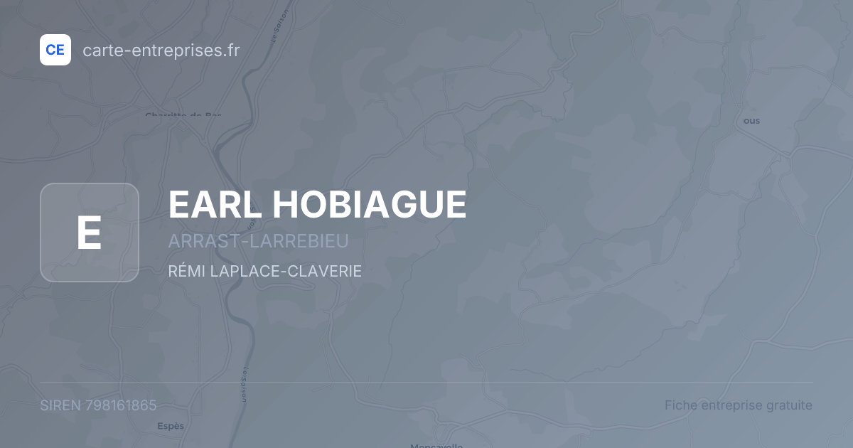 EARL HOBIAGUE — 798161865 — fiche entreprise