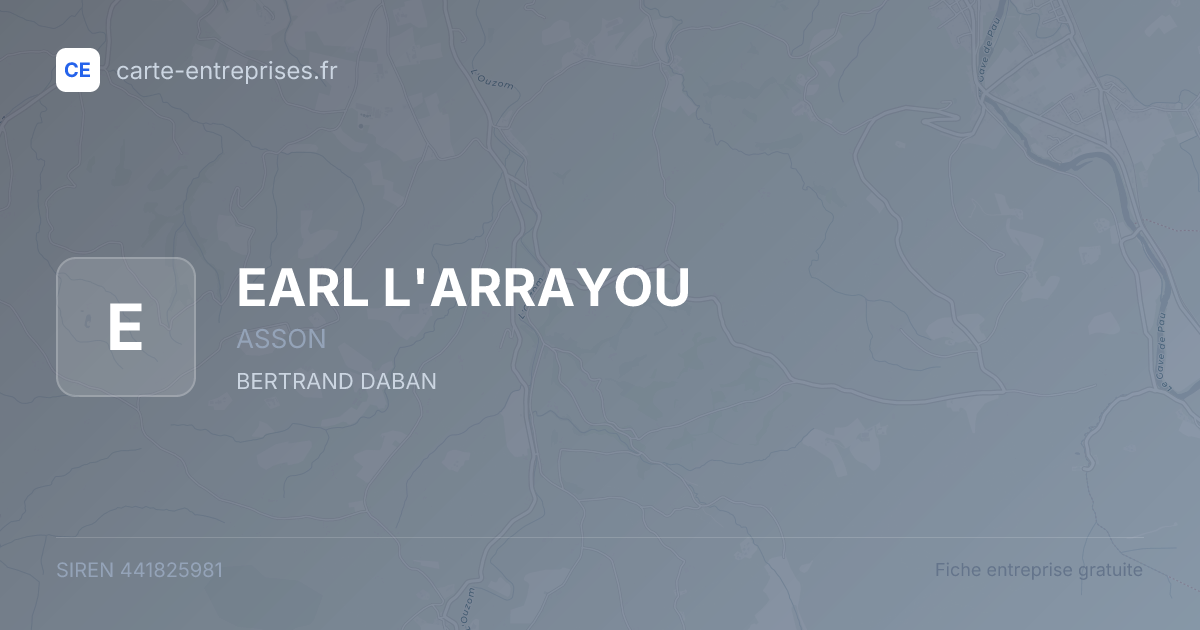 EARL  L'ARRAYOU — 441825981 — fiche entreprise