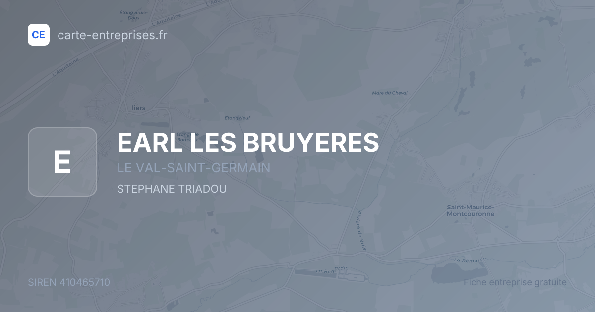 EARL LES BRUYERES — 410465710 — fiche entreprise