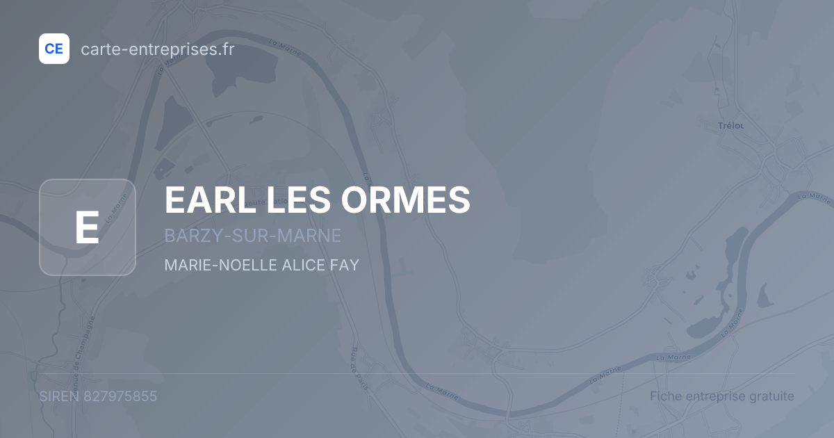 EARL LES ORMES — 827975855 — fiche entreprise