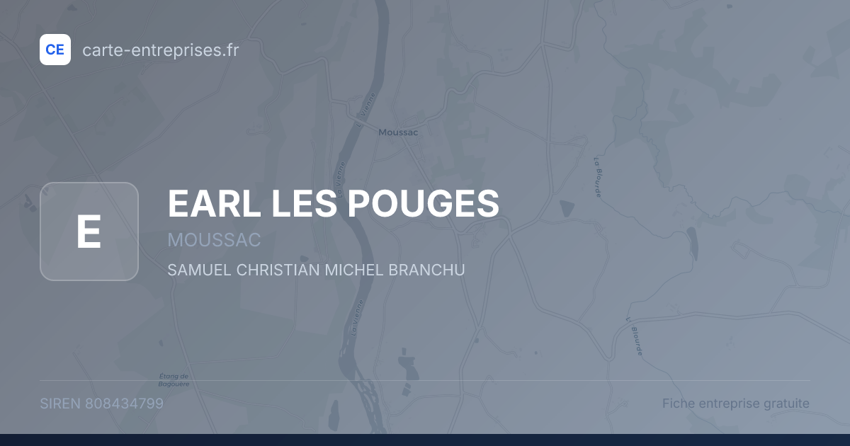 EARL LES POUGES — 808434799 — fiche entreprise