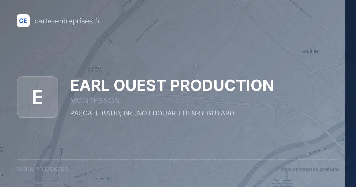 EARL OUEST PRODUCTION — 433796760 — fiche entreprise