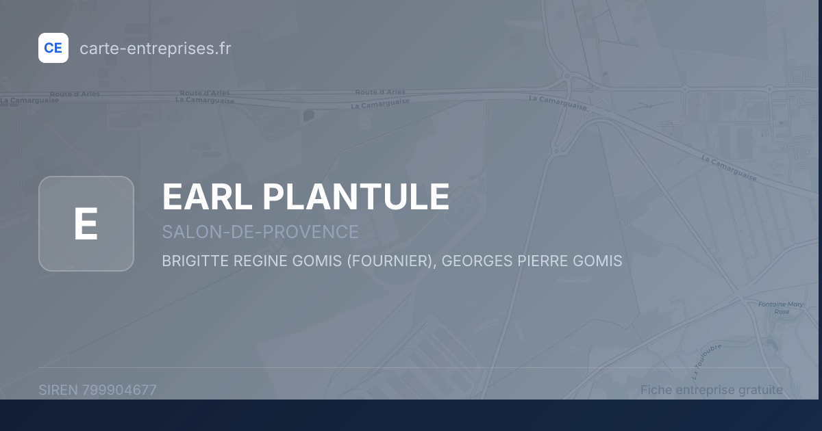 EARL PLANTULE — 799904677 — fiche entreprise