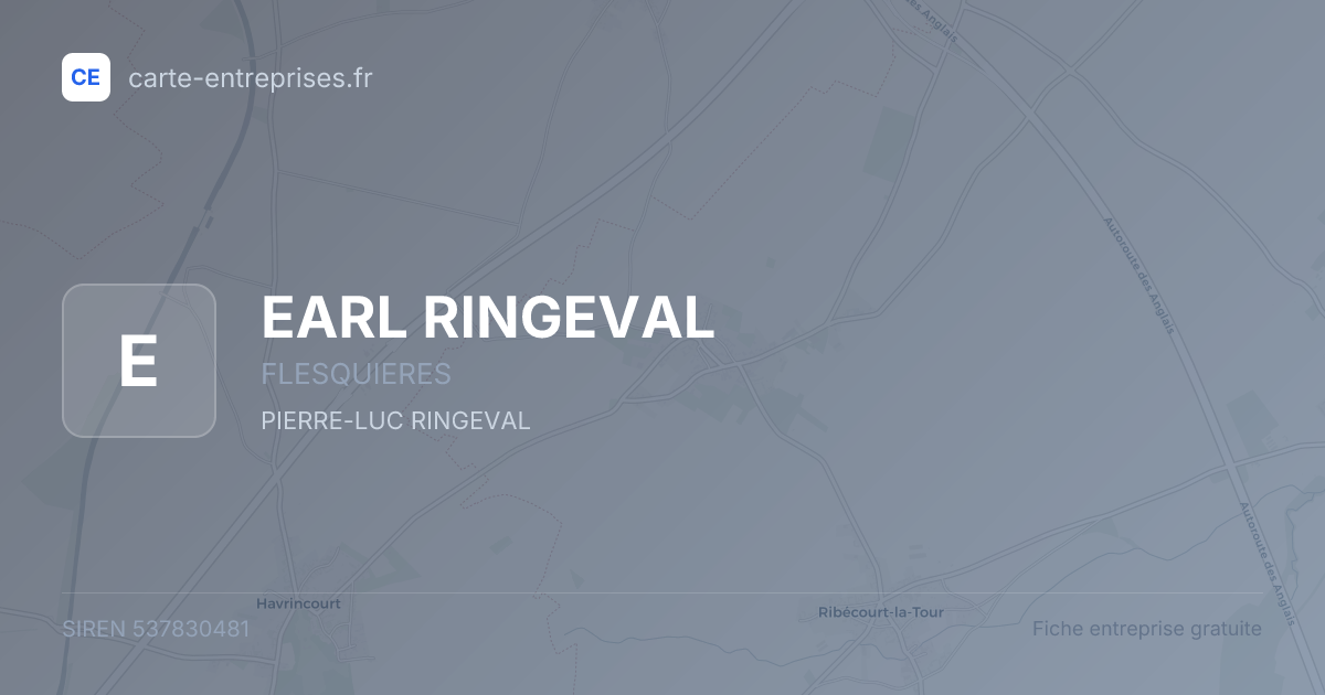 EARL RINGEVAL — 537830481 — fiche entreprise