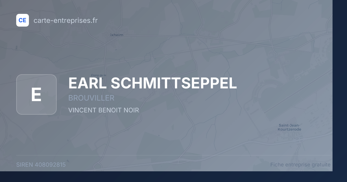 EARL SCHMITTSEPPEL — 408092815 — fiche entreprise