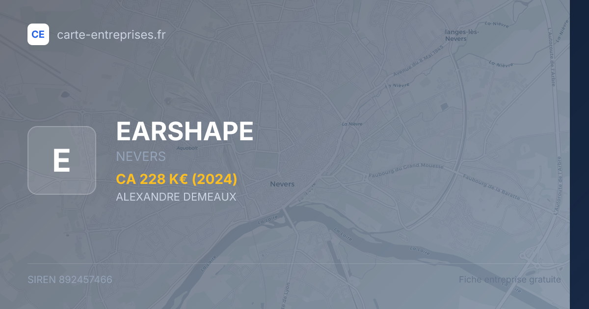 EARSHAPE — 892457466 — fiche entreprise
