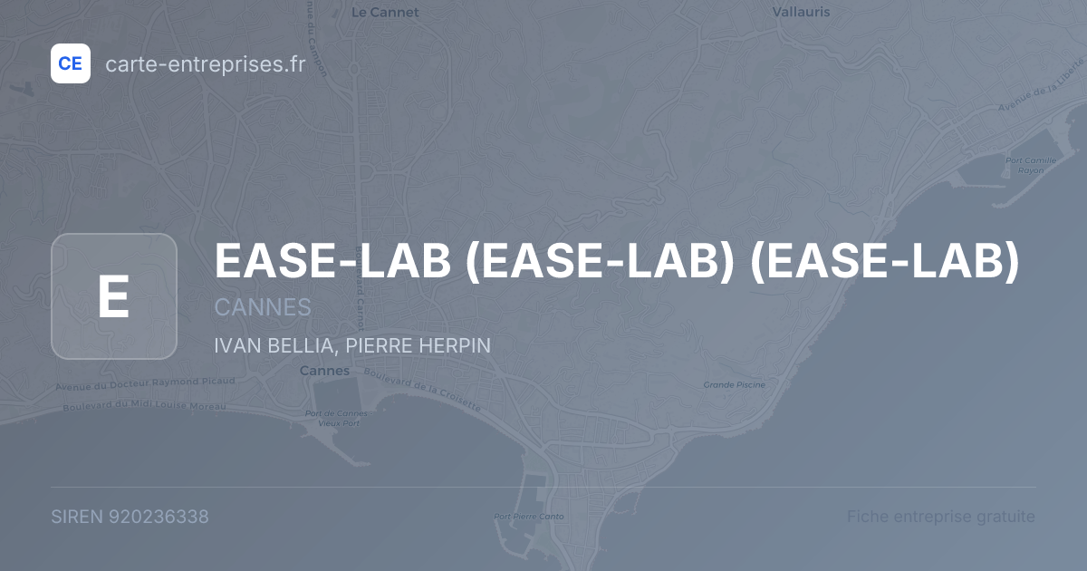 EASE-LAB (EASE-LAB) (EASE-LAB) — 920236338 — fiche entreprise