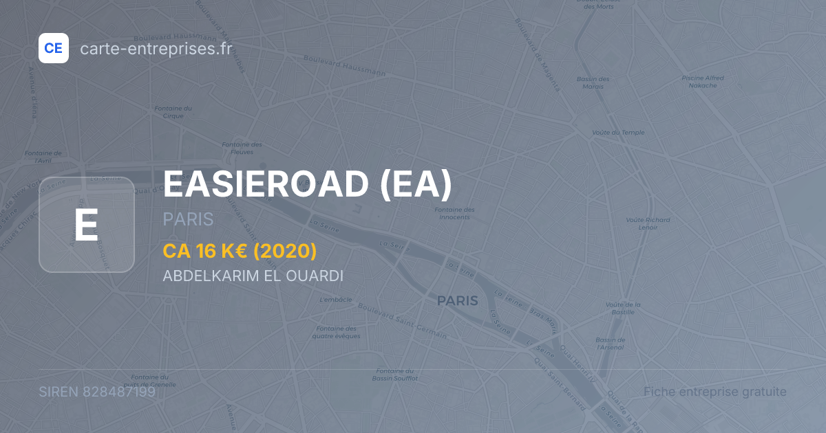 EASIEROAD (EA) — 828487199 — fiche entreprise