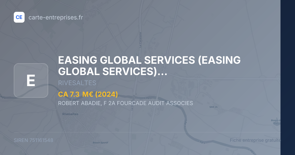 EASING GLOBAL SERVICES (EASING GLOBAL SERVICES) (EGS) — 751161548 — fiche entreprise
